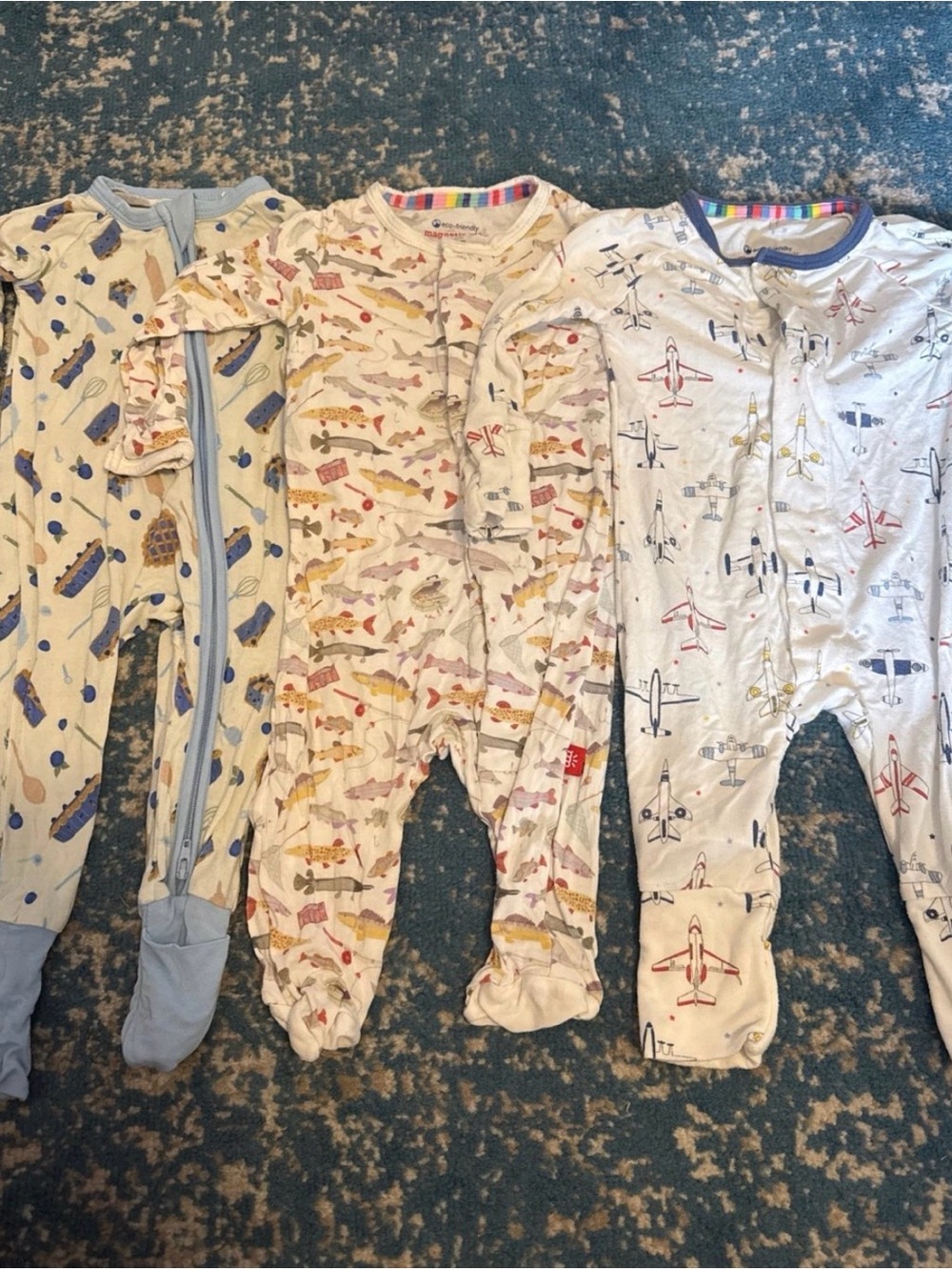 Magnetic Me Printed Baby Footie Set